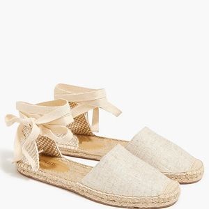 J. CREW D’Orsay Lace Up Espadrilles